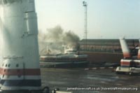 SRN4 The Prince of Wales (GH-2054) destroyed by fire at Dover